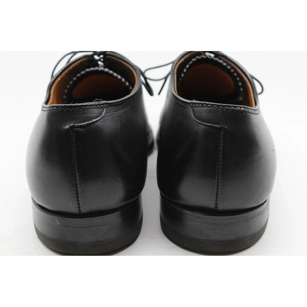Alden 907 Mens 9.5 A/C Black Leather Straight Tip Bal Oxford Cap Toe Shoes
